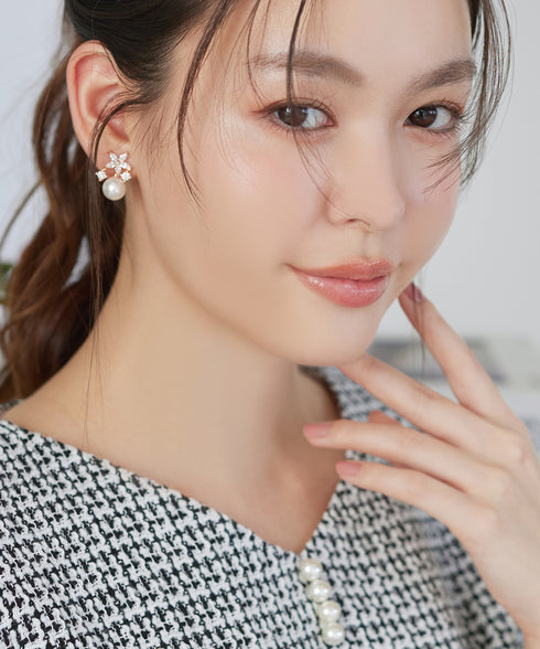 【金属アレルギー対応】ブルースターパールピアス・イヤリング