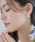 【金属アレルギー対応】 シアーフラワードロップピアス
