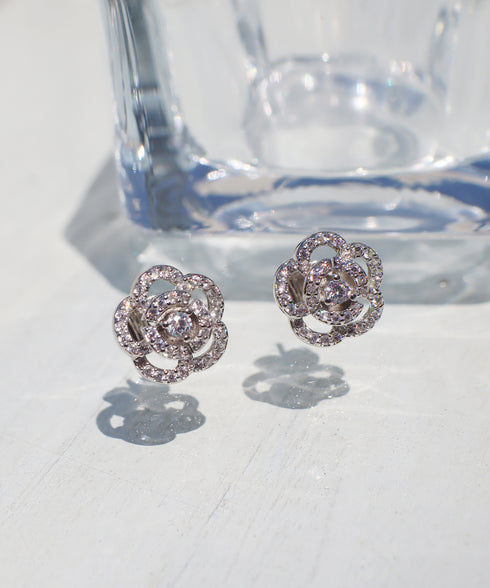 【金属アレルギー対応】カメリアモチーフピアス・イヤリング