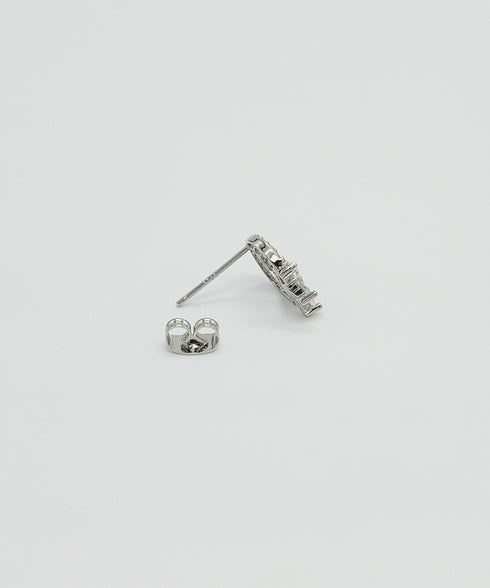 【金属アレルギー対応商品】フロントサークルリボンピアス
