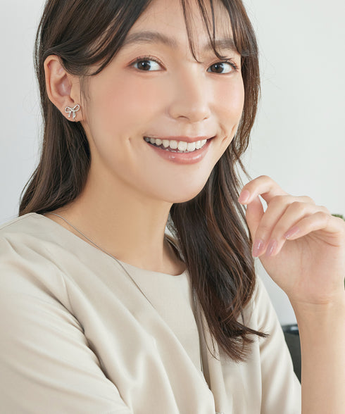 メタルリボンイヤリング