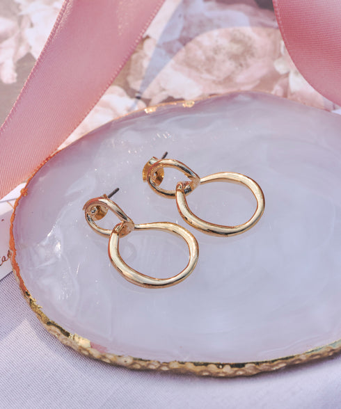 ダブルリングピアス