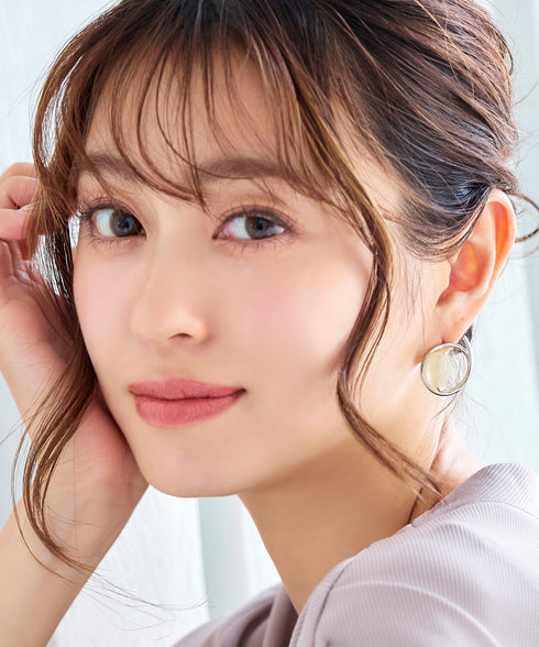 カラーアクリル+フープピアス