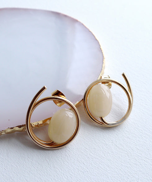 カラーアクリル+フープピアス