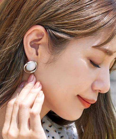 スフィアーアクリル+サークルピアス