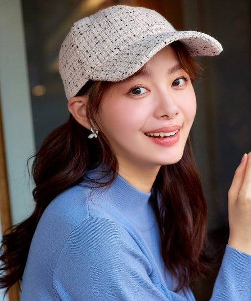 ツイードキャップ