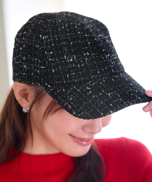 ツイードキャップ