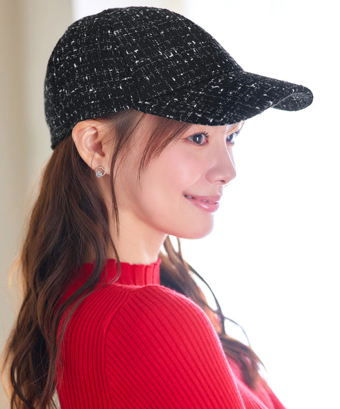 ツイードキャップ