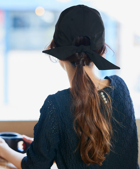 【安田美沙子さん着用】ジャガードリボンキャップ/リボンキャップ