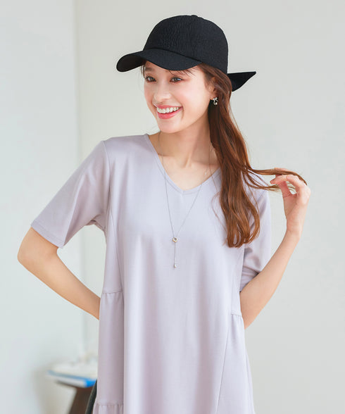 【安田美沙子さん着用】ジャガードリボンキャップ/リボンキャップ