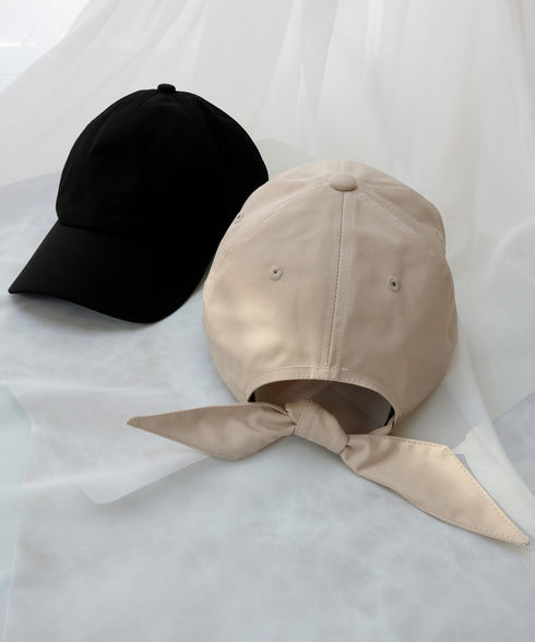 【安田美沙子さん着用】ジャガードリボンキャップ/リボンキャップ