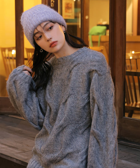 【安田美沙子さん着用 / ウール混】ニット帽