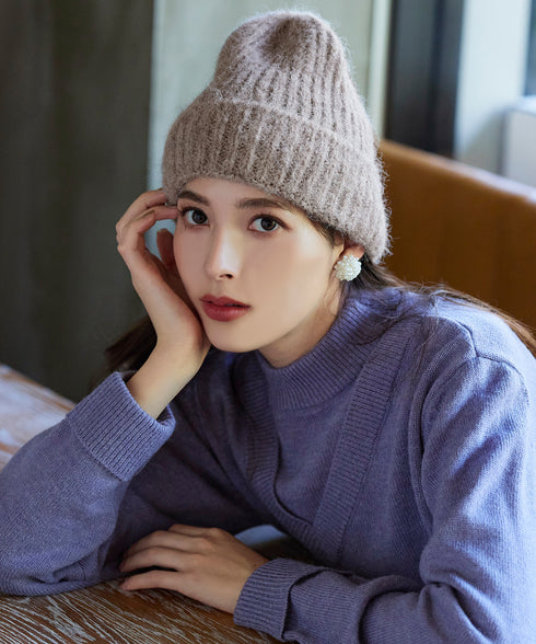 【安田美沙子さん着用 / ウール混】ニット帽