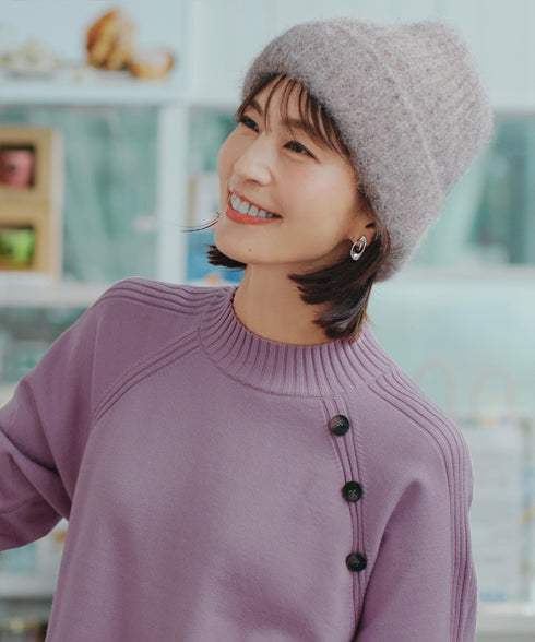 【安田美沙子さん着用 / 金属アレルギー対応】ツイストドロップイヤリング