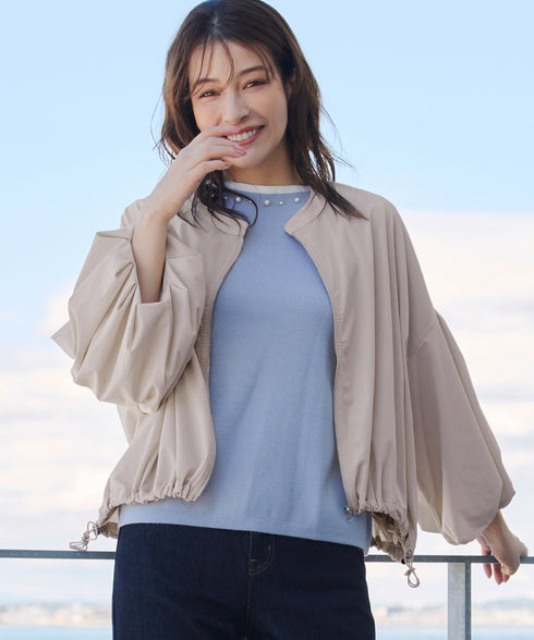 【アウトレット】バルーン袖ストレッチジャケット