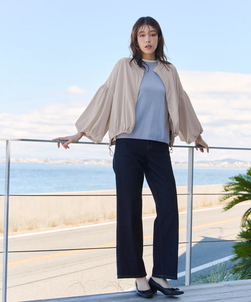 【アウトレット】バルーン袖ストレッチジャケット