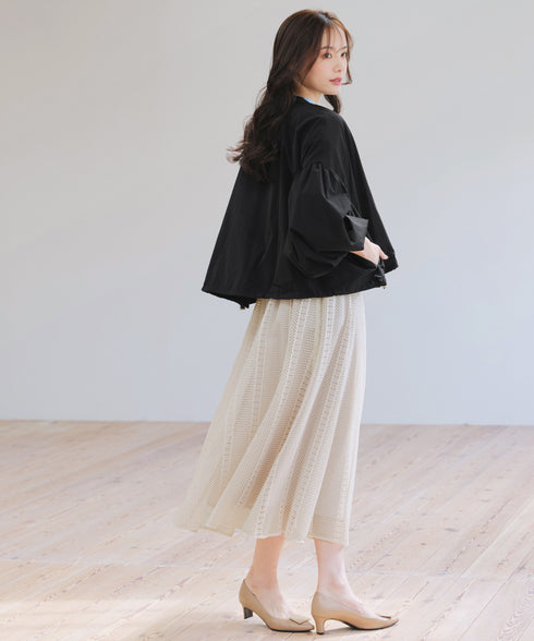 【アウトレット】バルーン袖ストレッチジャケット