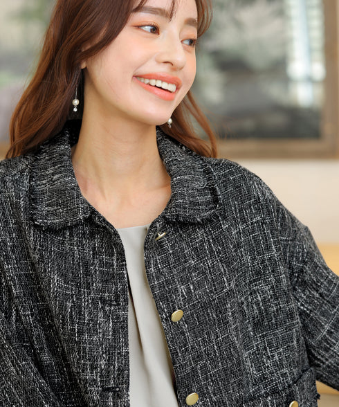 【アウトレット】ツイードジャケット