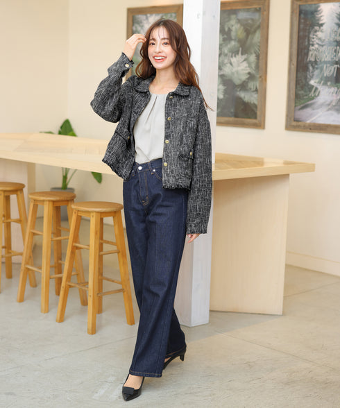 【アウトレット】ツイードジャケット