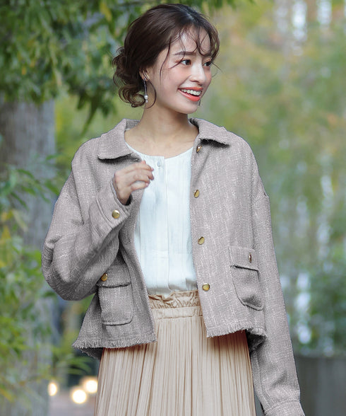 【アウトレット】ツイードジャケット