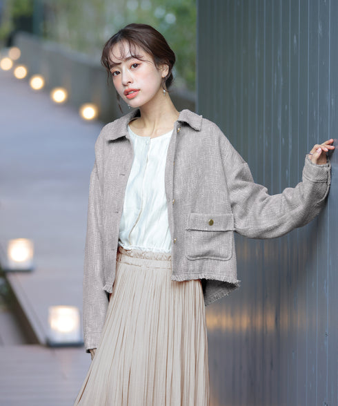 【アウトレット】ツイードジャケット