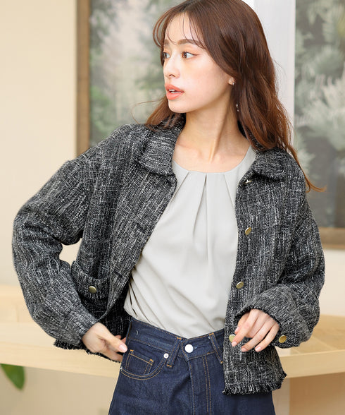 【アウトレット】ツイードジャケット