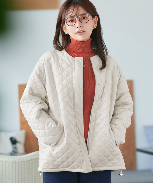 【リバーシブル】表裏2WAYベロアキルティングブルゾン