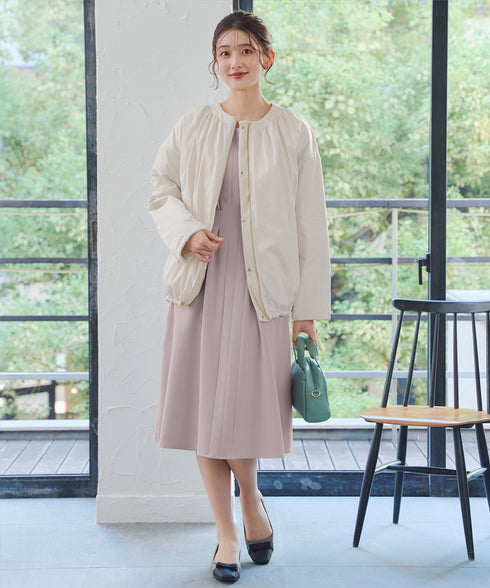 【リバーシブル】表裏2WAYベロアキルティングブルゾン