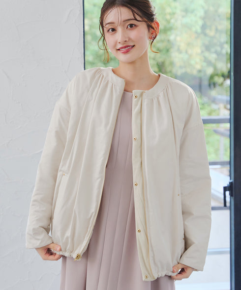 【リバーシブル】表裏2WAYベロアキルティングブルゾン