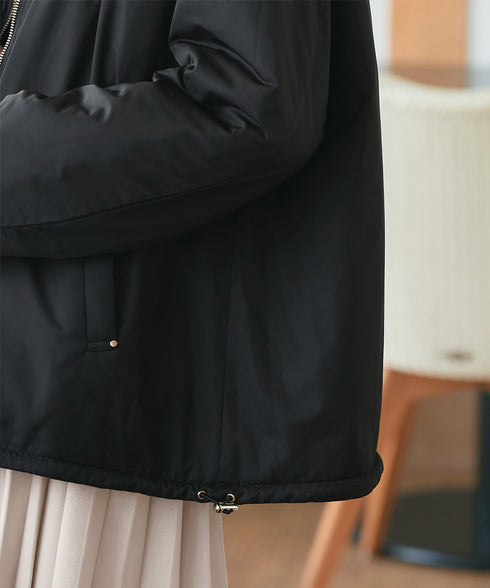 【リバーシブル】表裏2WAYベロアキルティングブルゾン