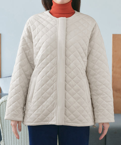 【リバーシブル】表裏2WAYベロアキルティングブルゾン