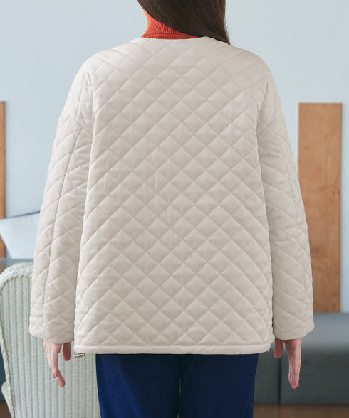 【リバーシブル】表裏2WAYベロアキルティングブルゾン