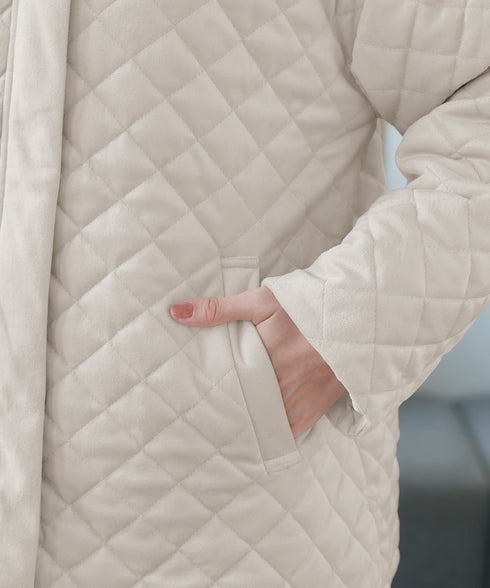 【リバーシブル】表裏2WAYベロアキルティングブルゾン