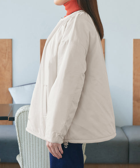 【リバーシブル】表裏2WAYベロアキルティングブルゾン