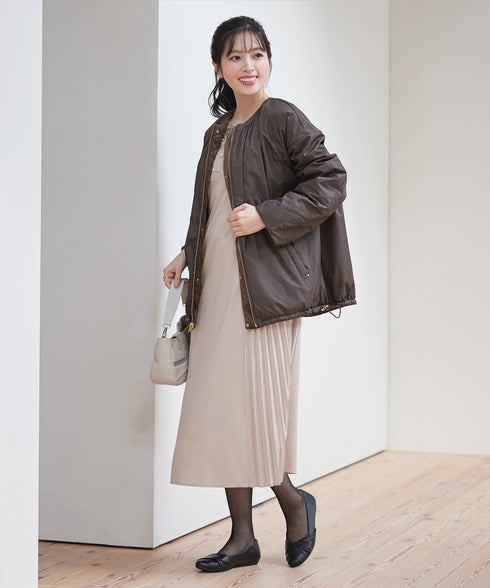 【リバーシブル】表裏2WAYベロアキルティングブルゾン