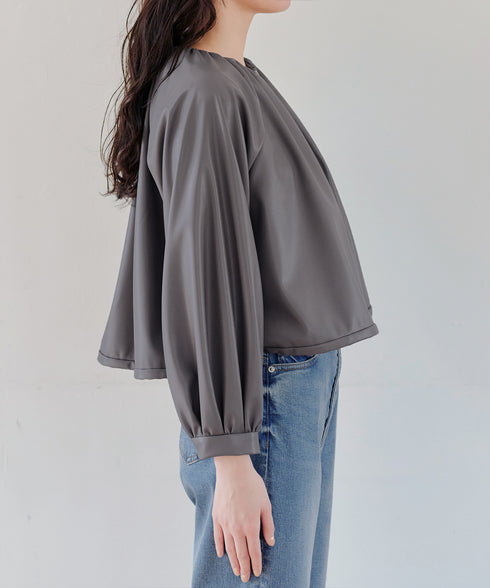 ソフトフェイクレザージップブルゾン