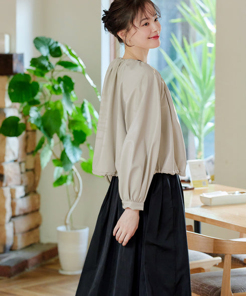 ソフトフェイクレザージップブルゾン