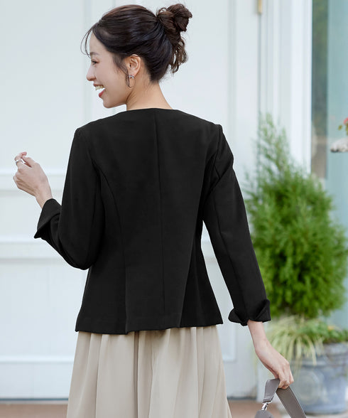 【ストレッチジョーゼット】フレアジャケット