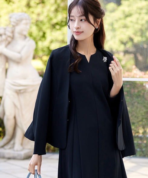 【ストレッチジョーゼット】フレアジャケット