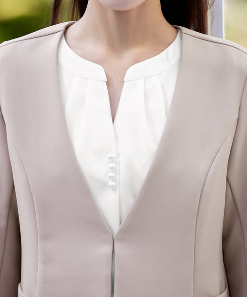 【ストレッチジョーゼット】フレアジャケット