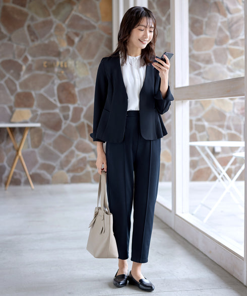 【ストレッチジョーゼット】フレアジャケット