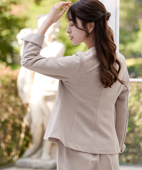 【ストレッチジョーゼット】フレアジャケット