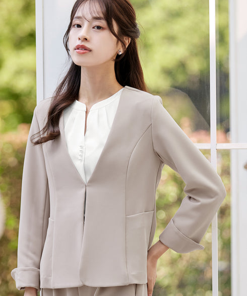 【ストレッチジョーゼット】フレアジャケット