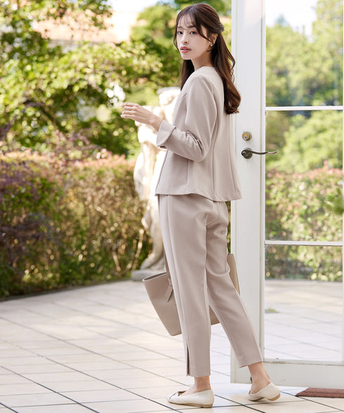 【ストレッチジョーゼット】フレアジャケット