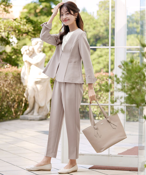 【ストレッチジョーゼット】フレアジャケット