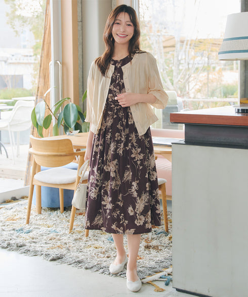 パールボタンシアーブルゾン