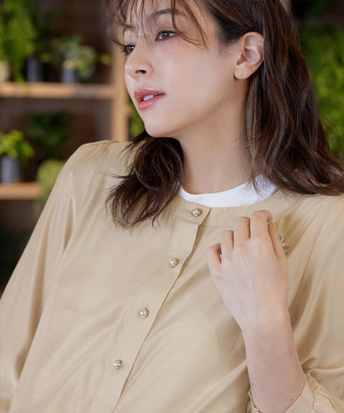 パールボタンシアーブルゾン