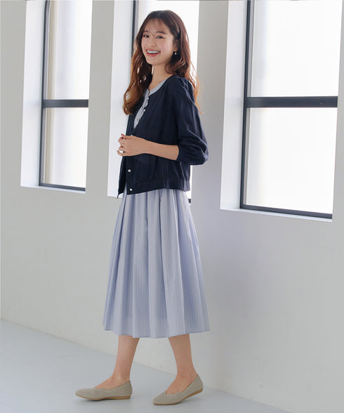 パールボタンシアーブルゾン