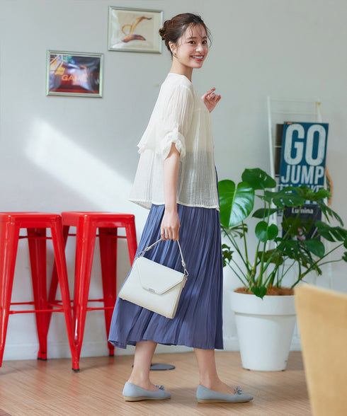 楊柳バックフリルブルゾン