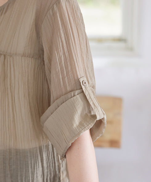 楊柳バックフリルブルゾン